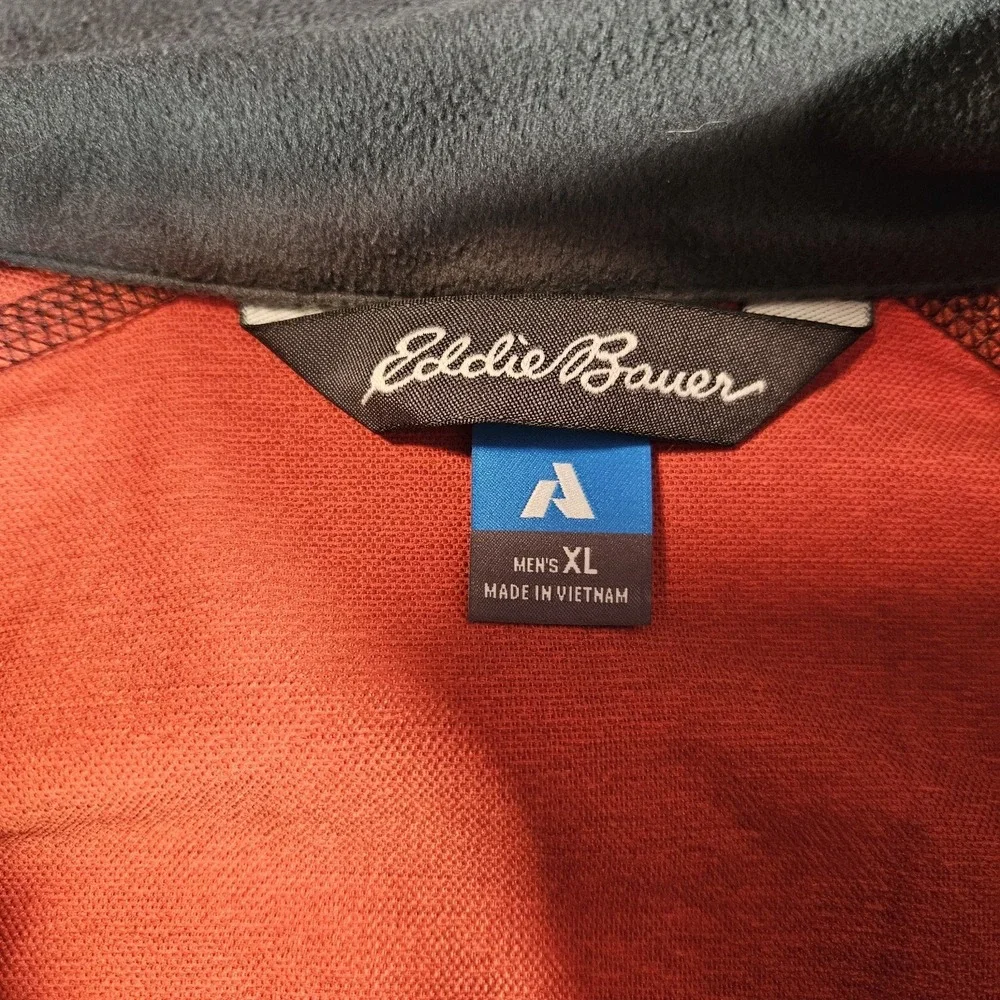 Eddie Bauer Sandstone Soft Shell Jacket Mens Medium First Ascent Orange Full Zip